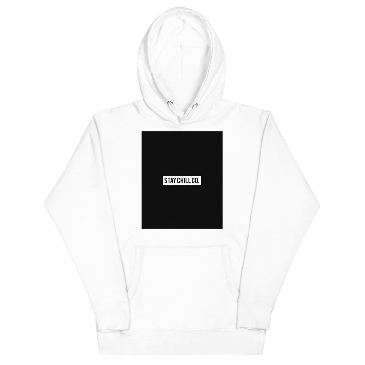 Black Box Logo Hoodie White